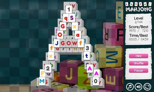 Letter Mahjong game
