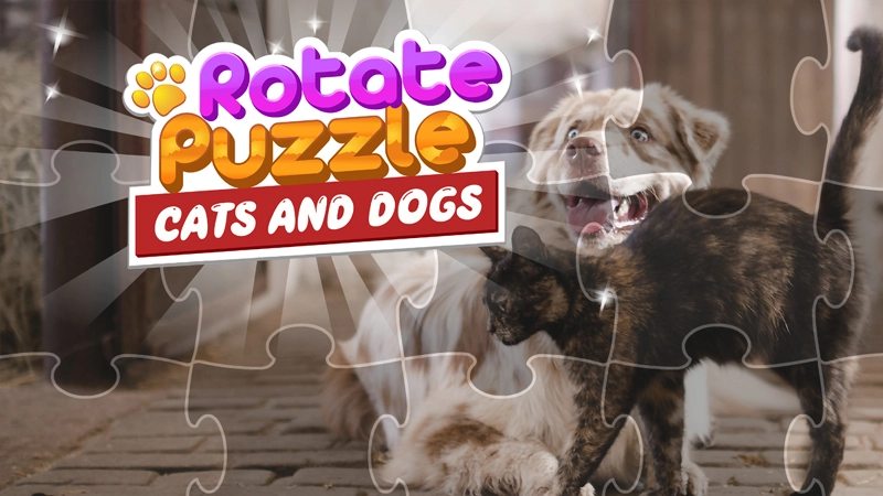 Rotate Puzzle - Cats and Dogs game